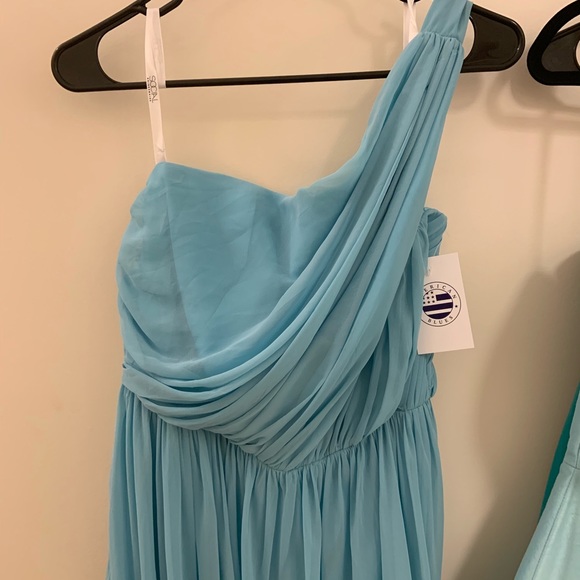 Tiffany blue Grecian style dress - Picture 2 of 3